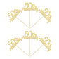 Gyufise 24 Pack 50Th Anniversary Cupcake Toppers Picks Gold Glitter Happy 50Th Anniversary Cake Decorations For 50Th Wedding Ret