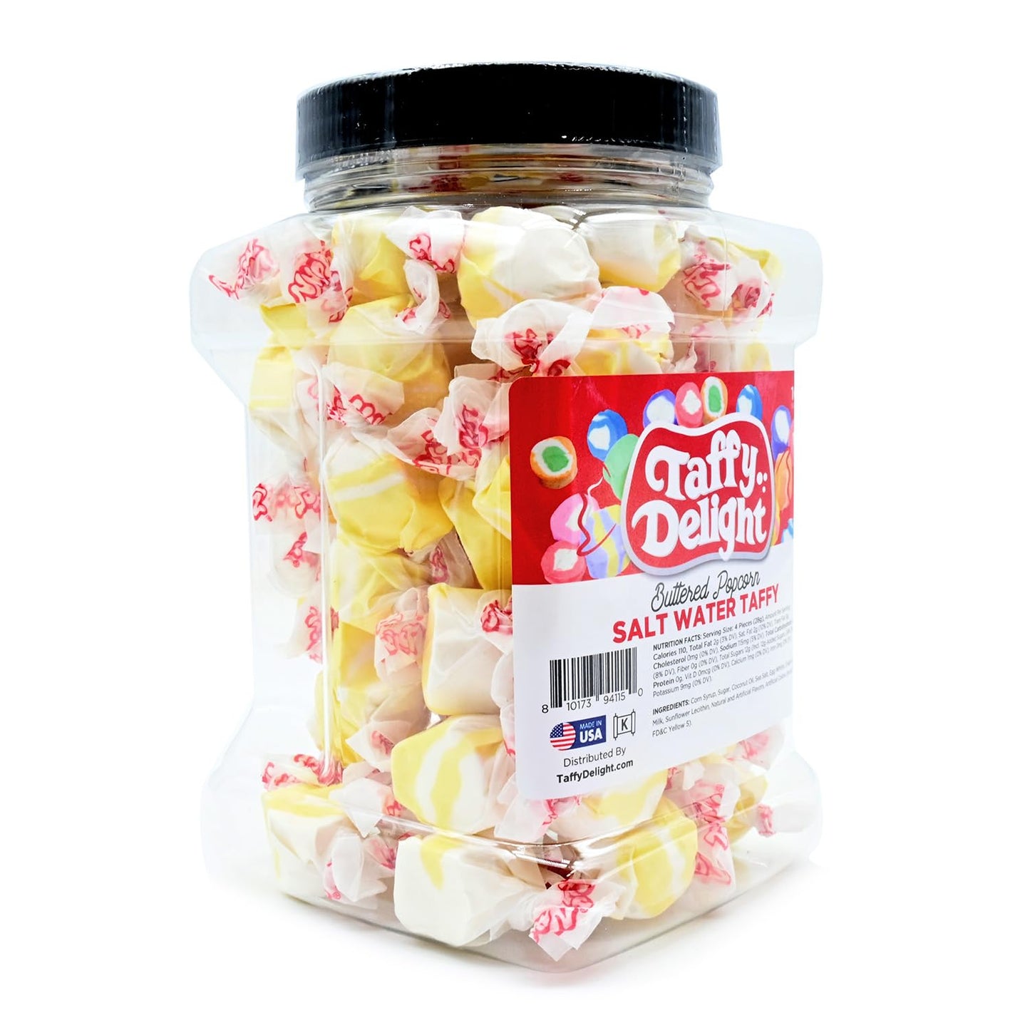 Taffy Delight Salt Water Taffy (16Oz, Buttered Popcorn)