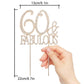Hatcher Lee Cake Topper 60 Years Birthday or 60th Anniversary, Gold Crystal Rhinestone, Model HCL-306