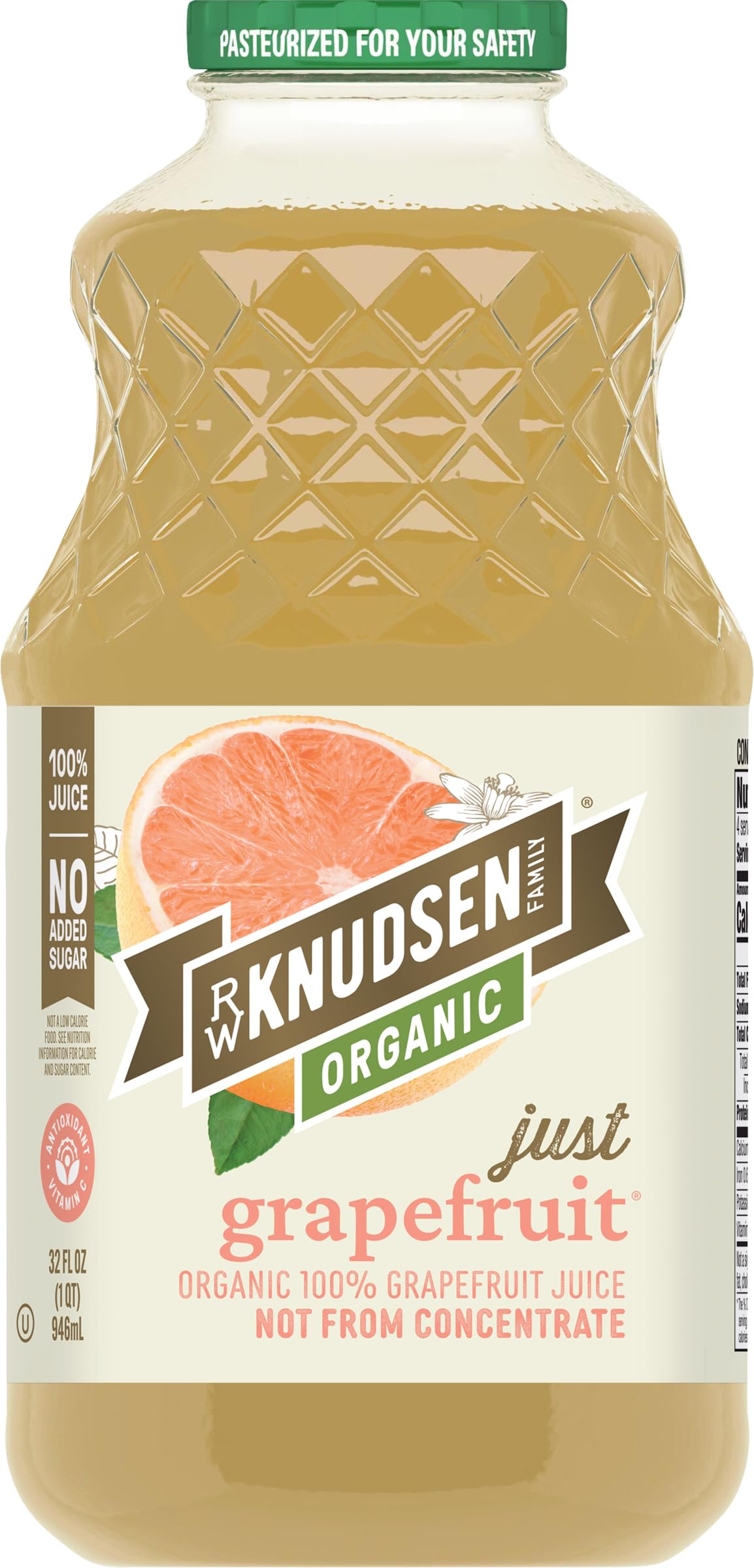 RW KNUDSEN Organic Grapefruit Juice, 32 FZ