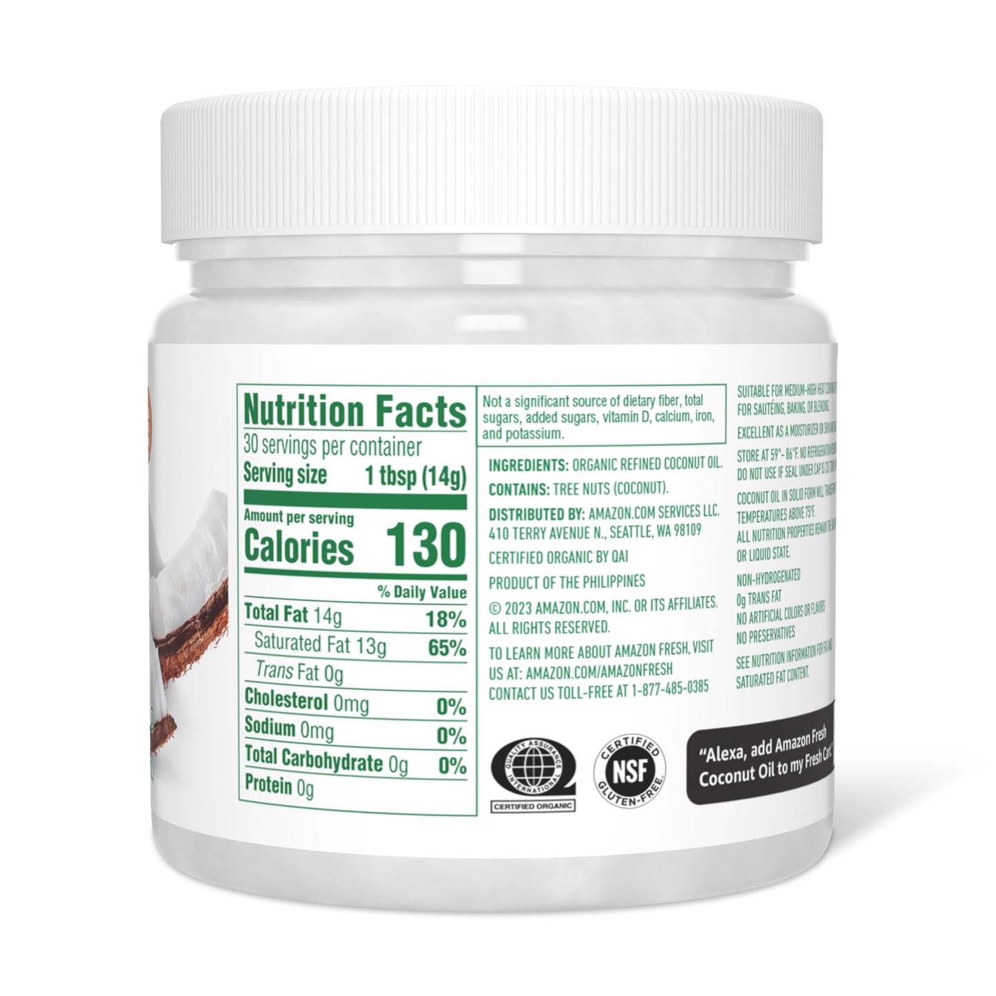 large online retailer Grocery Organic Refined Coconut Oil, 15 Fl Oz, Pack of 1