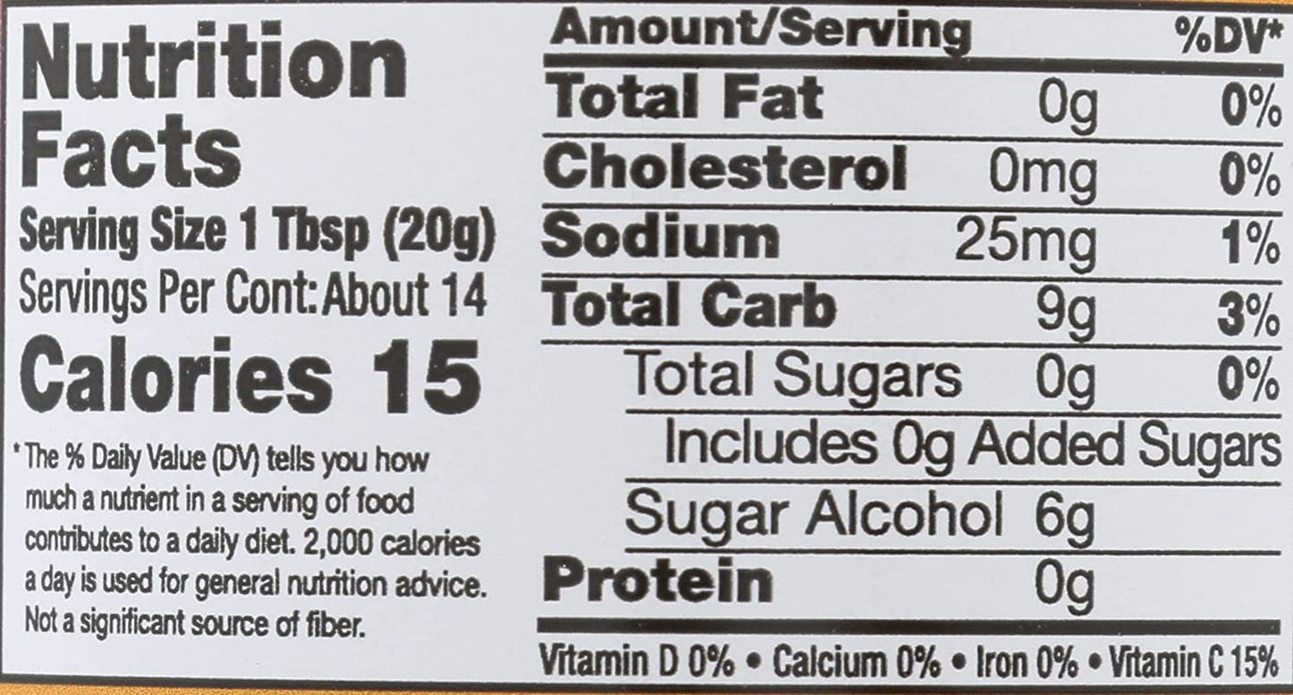 Nature's Hollow Apricot Jam: Sugar Free Preserves, Low Cal, Non GMO, Keto Friendly, Vegan, Gluten Free, and Diabetic Friendly -