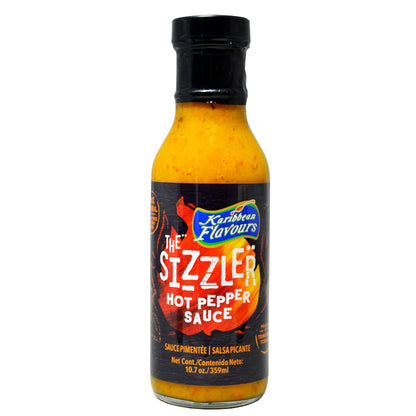 The Sizzler 359ml - Trinidad Scotch Bonnet Hot Pepper Sauce | Great Heat | Wonderful Flavour | For Sandwiches | Soups | Stews | 
