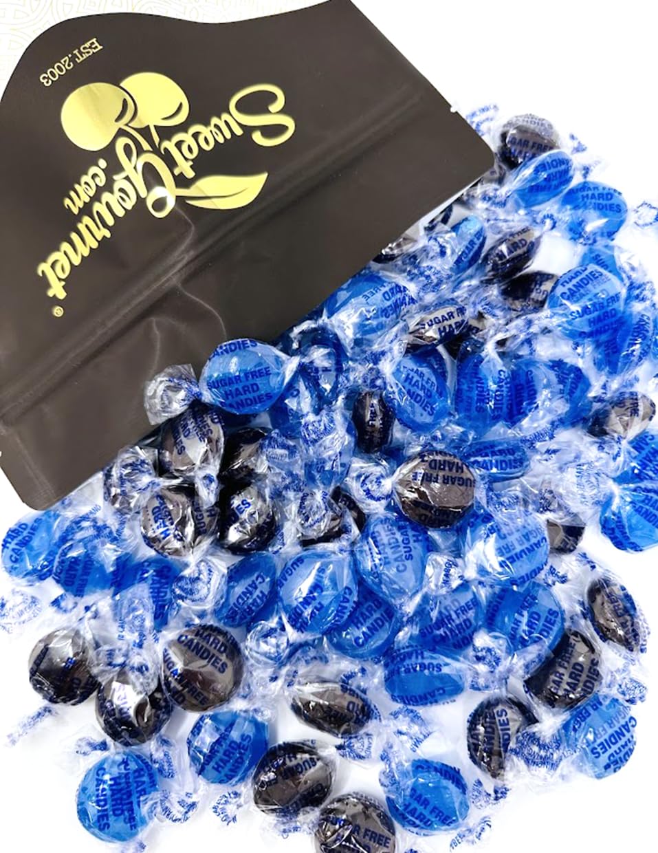 SweetGourmet Sugar-Free Berry Mix Hard Candy | Blue Raspberry, Blackberry | 2 Pounds