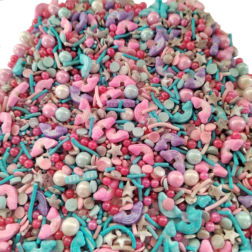 Rainbow Cloud Sprinkles - Cake Sprinkles - Edible Sprinkles For Baking - Cupcake And Cake Topper - Sprinkle Mix - Cake Decoratio