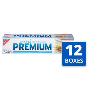 Premium Original Saltine  ers, Bulk Snacks, 12 - 4 oz Boxes, Ideal for Lunch