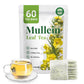 enhanced 60 Mullein Tea Bags For Lungs - 100% Pure Mullein Leaf | For Lung Health & Respiratory Wellness Support | Caffeine Free - No Additives & Non-GMO | Plastic-Free  Plant-Based Tea Bags