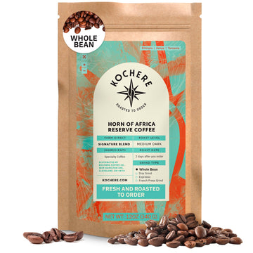 Horn of Africa Signature Reserve Espresso Beans - Medium Dark Roast Coffee, Freshly Roasted To Order Whole Bean Coffee, Specialt