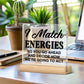 Funny Office Gifts For Coworker Social Worker Leader Boss Friends, Zen Desk Signs Decor Humor Quotes Decoration Gifts I Match En