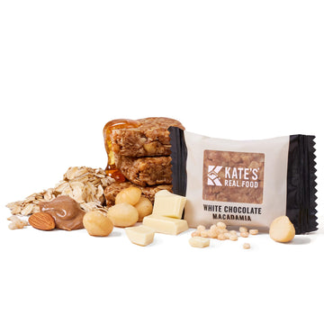 Kates Real Food Organic White-Chocolate Macadamia Mini Snack Bars, Gluten-Free & Soy-Free Snack Made With Non-Gmo, All-Natural I