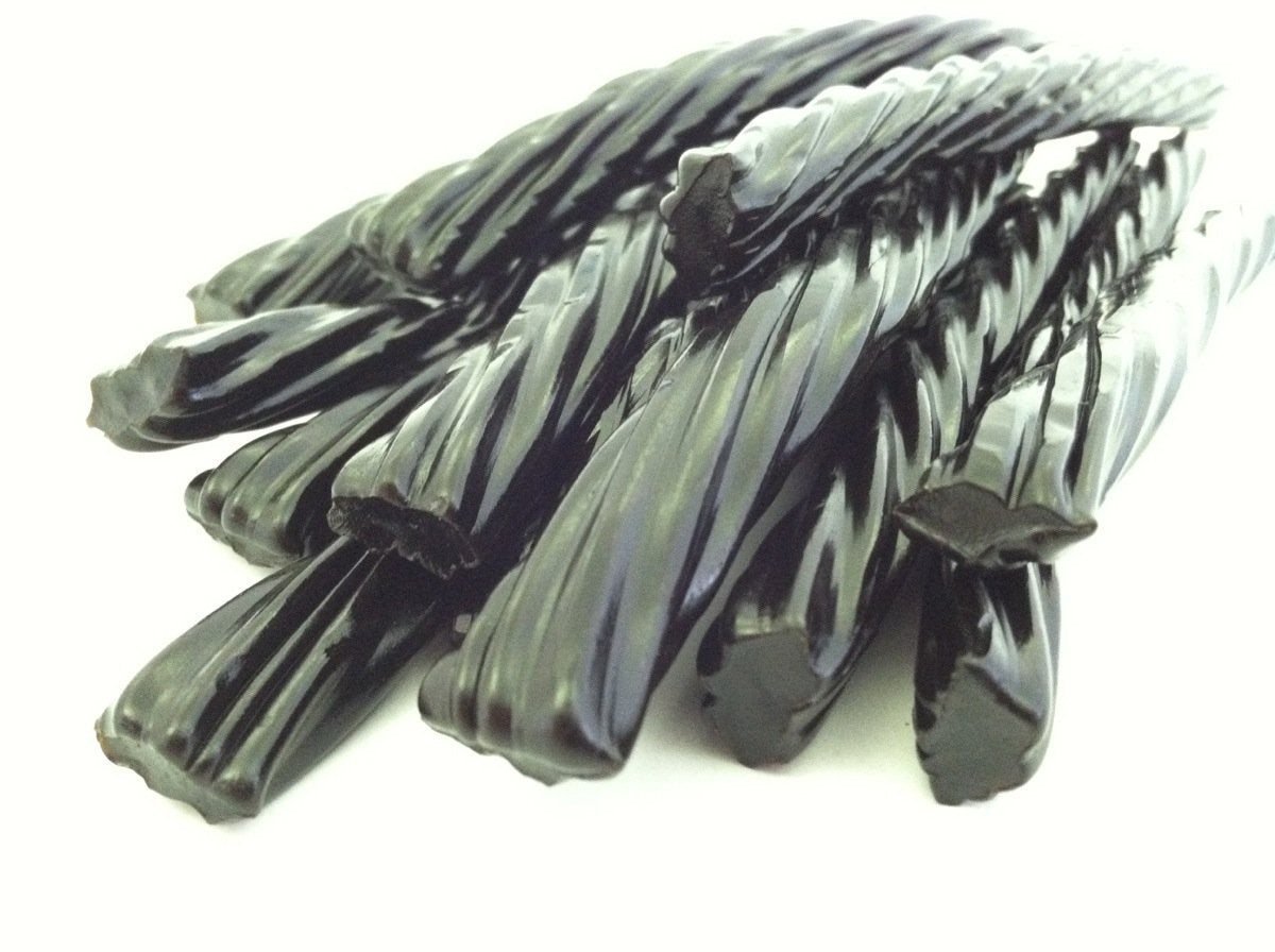 Classic Black Licorice Twists Pack of 3 - Fat-Free Old Fashioned Gourmet Black Licorice - Soft & Chewy Texture with Bold Fresh F