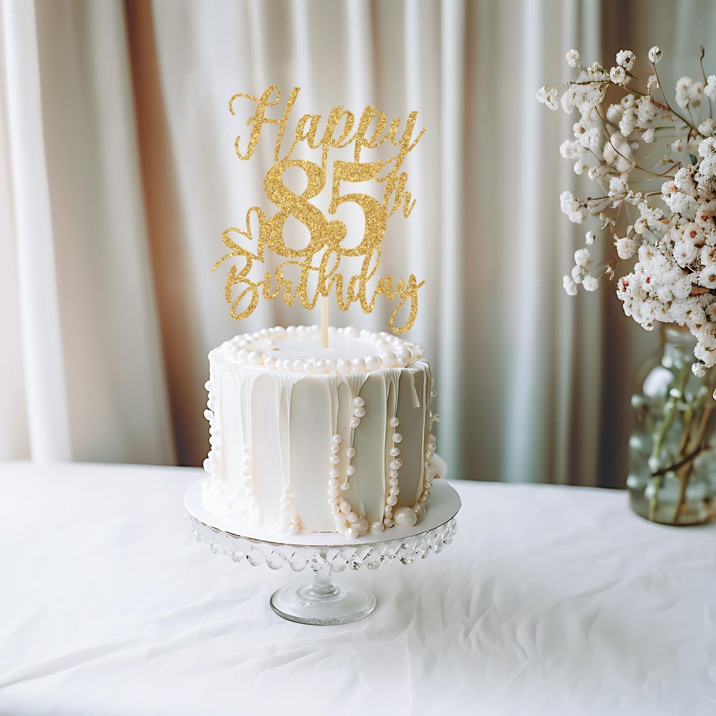 Happy 85Th Birthday Cake Topper, 85Th Birthday Decorations For Men/Women, Cheers To 85 Years, Hello 85, 85Th Happy Birthday Part