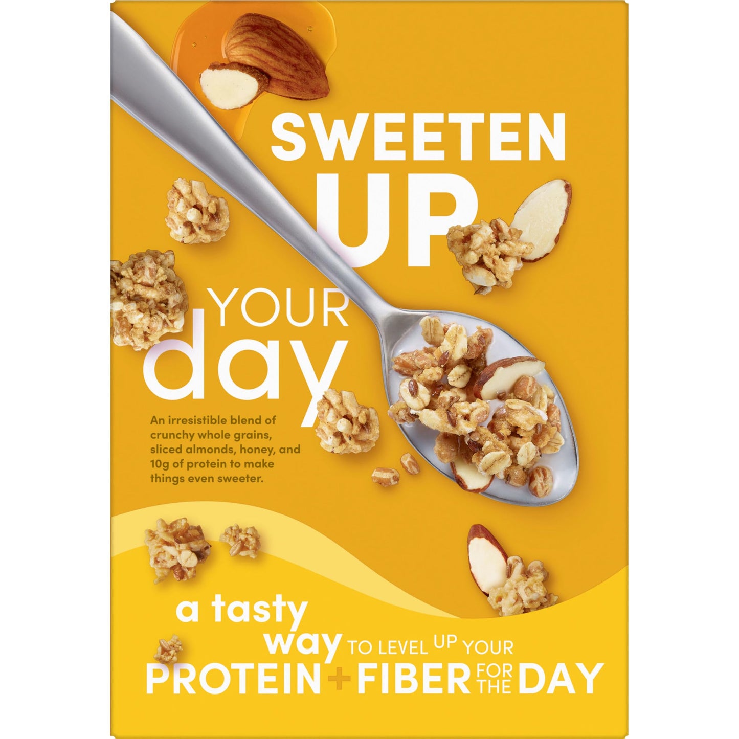 Kashi GO Protein Cereal, 10g Protein, 10g Fiber, Honey Almond Flax Crunch, 17.7oz Box (1 Box).
