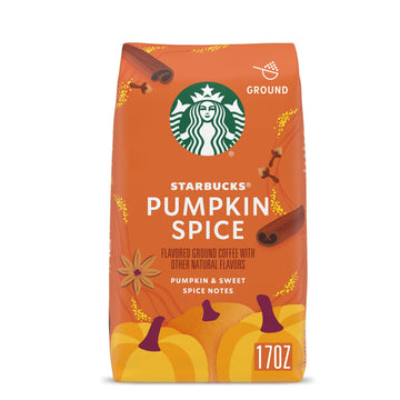Starbucks Ground Coffee, Pumpkin Spice Naturally Flavored Coffee, 100% Arabica, Limited Edition, 1 Bag (17 Oz)