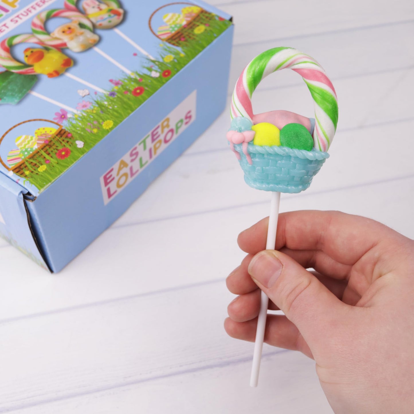 Easter Lollipops, Individually Wrapped Fruit Flavored Suckers, Gift Basket Stuffers (12 Count)
