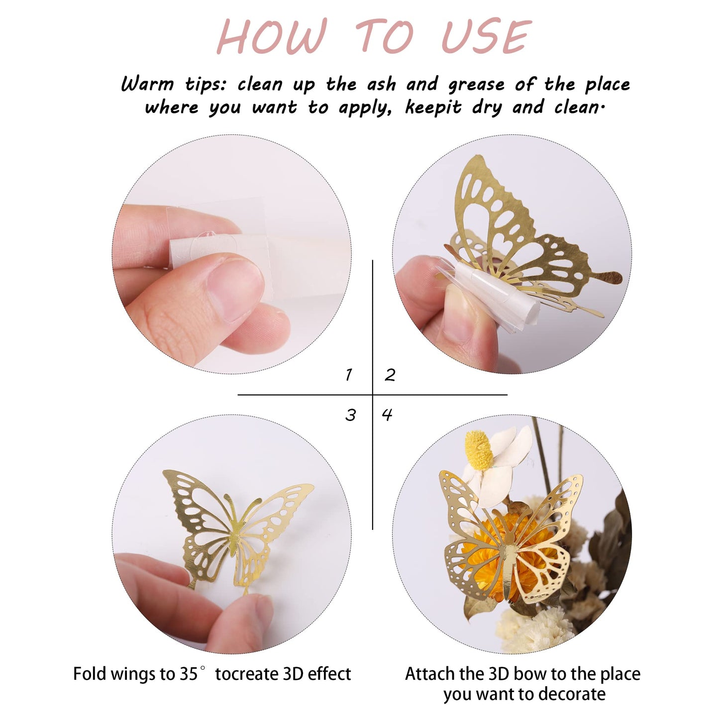 40 Pcs Laser 3D Butterfly Cupcake Toppers Hollow Arts Butterfly Cake Decorations For Baby Shower Wedding Fairy Birthday Party Su