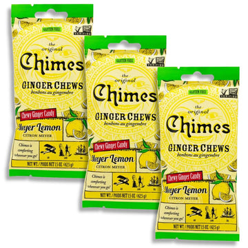 Seasonal Original Chimes Ginger Chews Meyer Lemon Chewy Candy, 1.5 Oz (Pack Of 3)