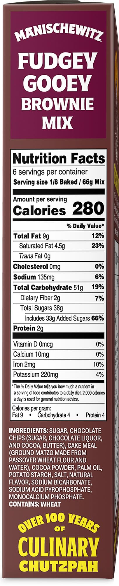 Manischewitz Fudgy Chocolate Brownie Mix With Fudge Frosting 12Oz (2 Pack) | Grain Free, Kosher For Passover, Baking Pan Include