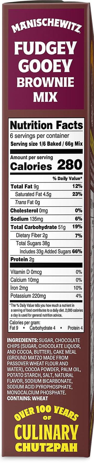 Manischewitz Fudgy Chocolate Brownie Mix With Fudge Frosting 12Oz (2 Pack) | Grain Free, Kosher For Passover, Baking Pan Include