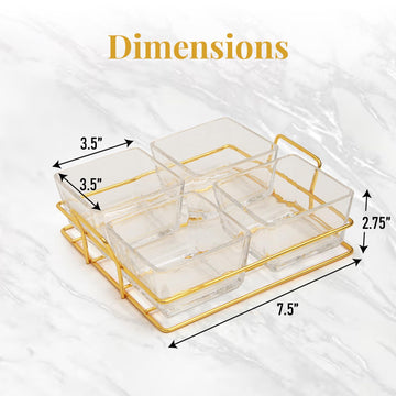 Nuts Gift Basket, Luxurious And Elegant 4 Sectional Premium Reusable Glass Tray, Perfect Holiday Food Gift Basket For Fathers Da