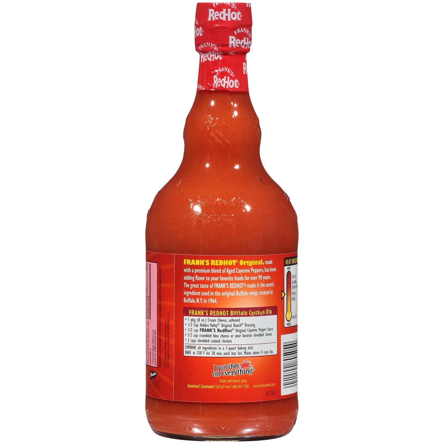 Frank'S Redhot Original Hot Sauce, 23 Fl Oz (Pack Of 12) - One 12 Pack Of 23 Fluid Ounce Bottles Of Original Cayenne Pepper Hot