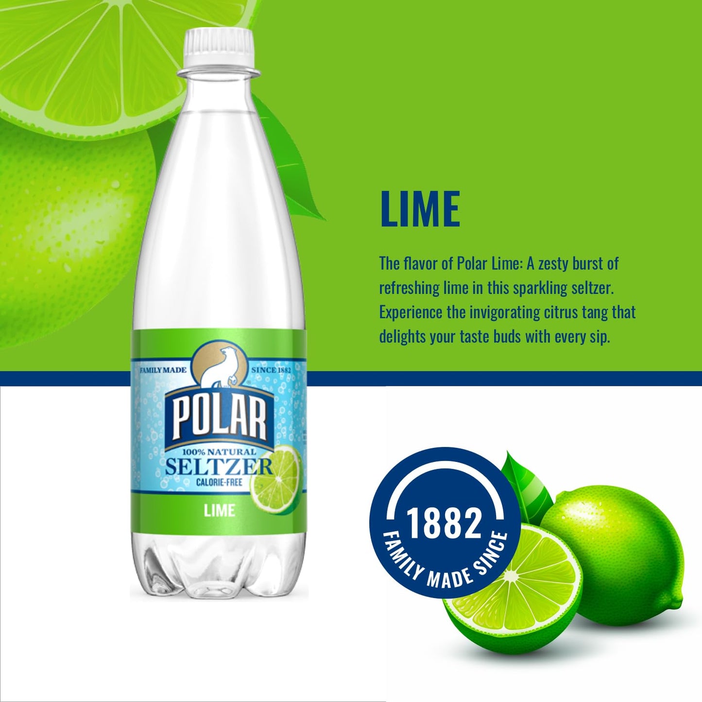 Polar Beverages Seltzer Sparkling Water Variety Pack Flavored Seltzer Drinking Water 12 X 20 Ounce