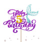 Mermaid 5 Cake Topper, Happy 5Th Birthday Cake Decor For Baby Girl, Little Mermaid 5Th Birthday Party Decoration, Under The Sea
