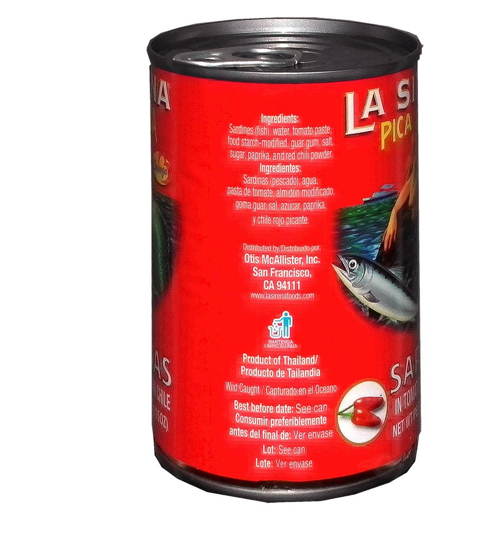 La Sirena Pica Pica Sardine 15 Oz - Sardina (Pack Of 6)