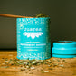 JusTea Loose Leaf Herbal Tea - Peppermint Garden, Caffeine Free, 1.6oz Tin with Hand Carved Spoon, Fair Trade, Non-GMO