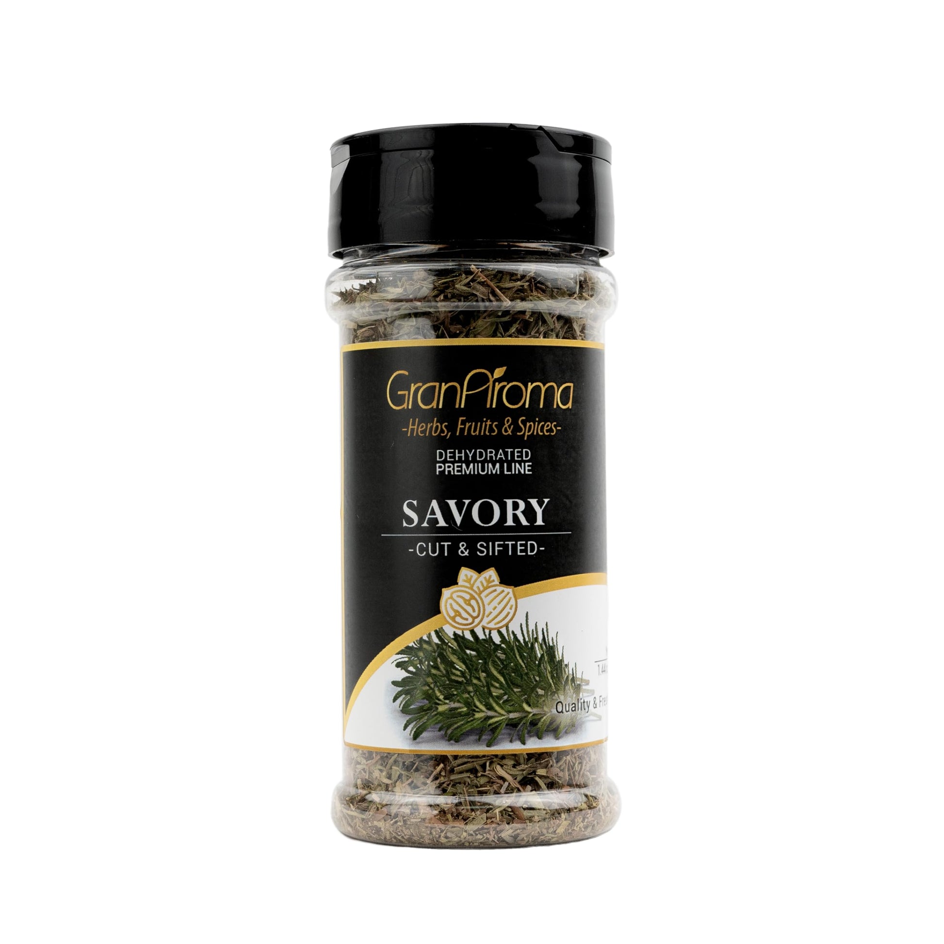 GranAroma Savory Herb, Gourmet Spice for Mediterranean Dishes, Soups, and Salads (1.44 Ounce)