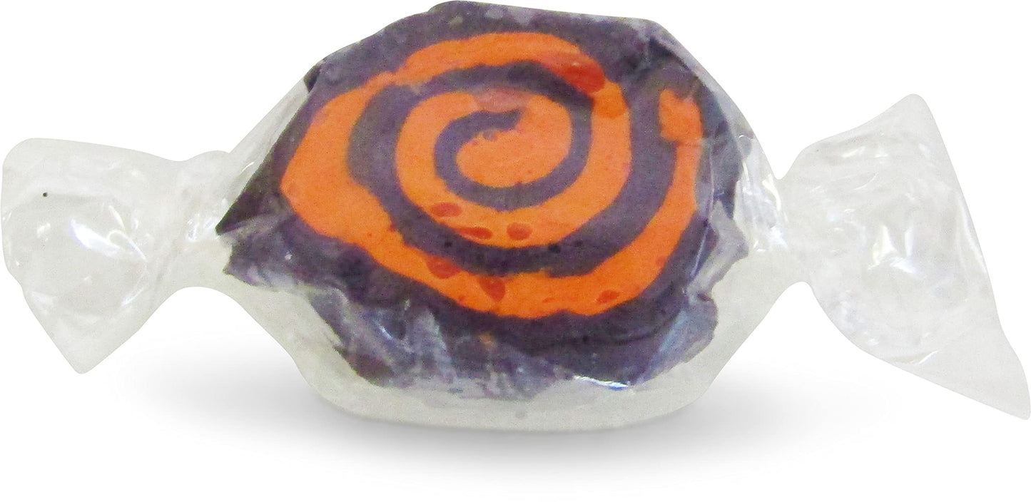 Halloween Black and Orange Cream Taffy Chews by Its Delish, 5 lbs Bulk Bag - Individually Wrapped Gourmet Soft Fluff Taffy - Pe
