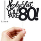 80 Cake Toppers, 80 Birthday Cake Toppers-Black Glitter, Funny 80Th Cake Topper For Men For Women, 80Th Birthday Decorations,80T