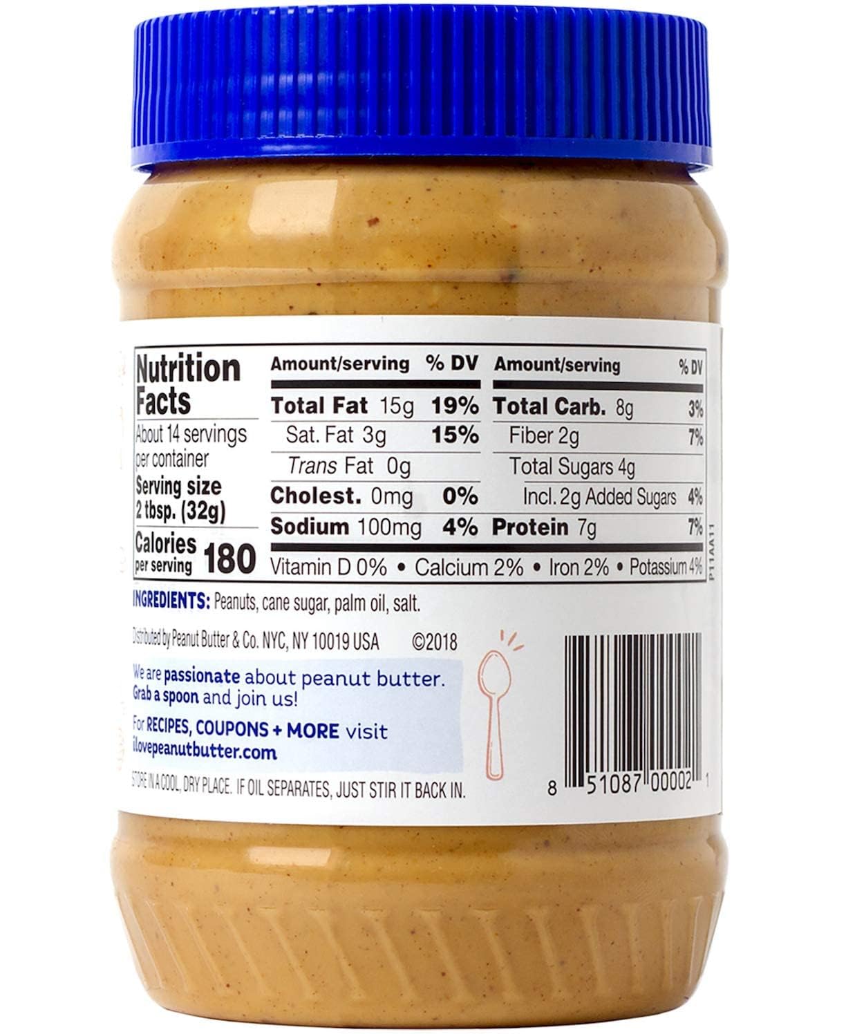Peanut Butter & Co. Crunch Time Peanut Butter, Non-Gmo Project Verified, Gluten Free, Vegan, 16 Ounce (Pack Of 6)