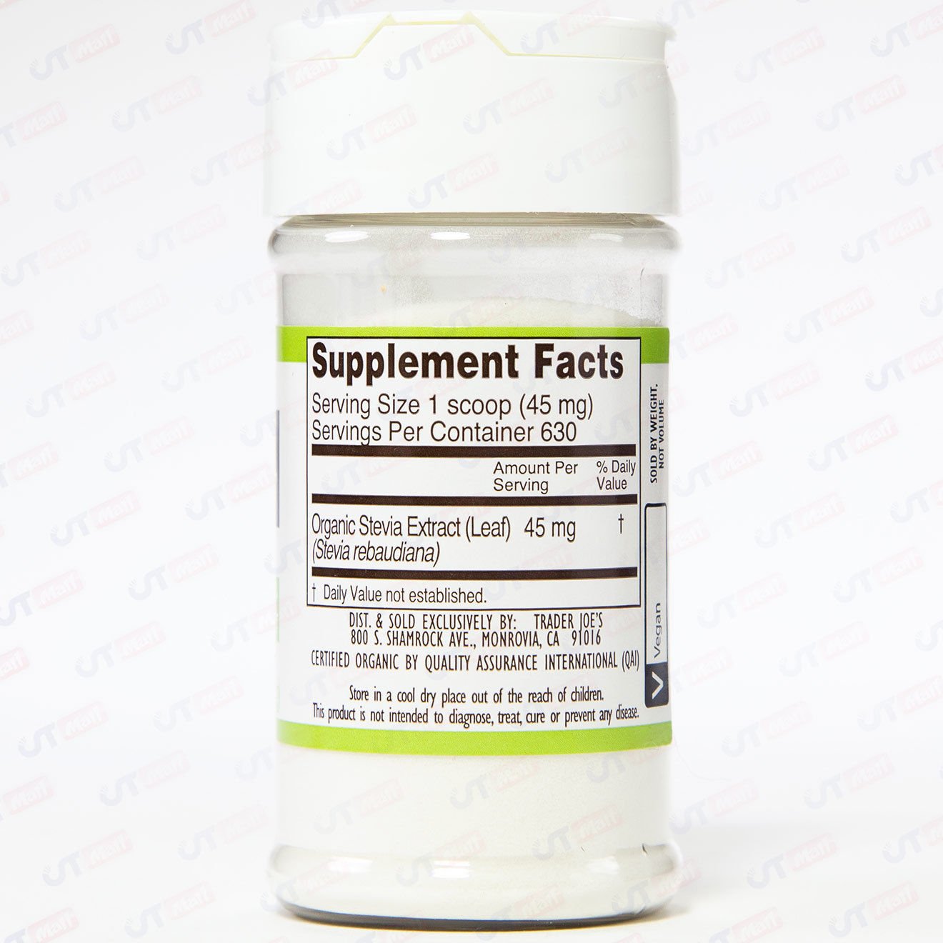 Trader Joe'S Organic Stevia Extract Calorie Free 1 Oz 630 Servings