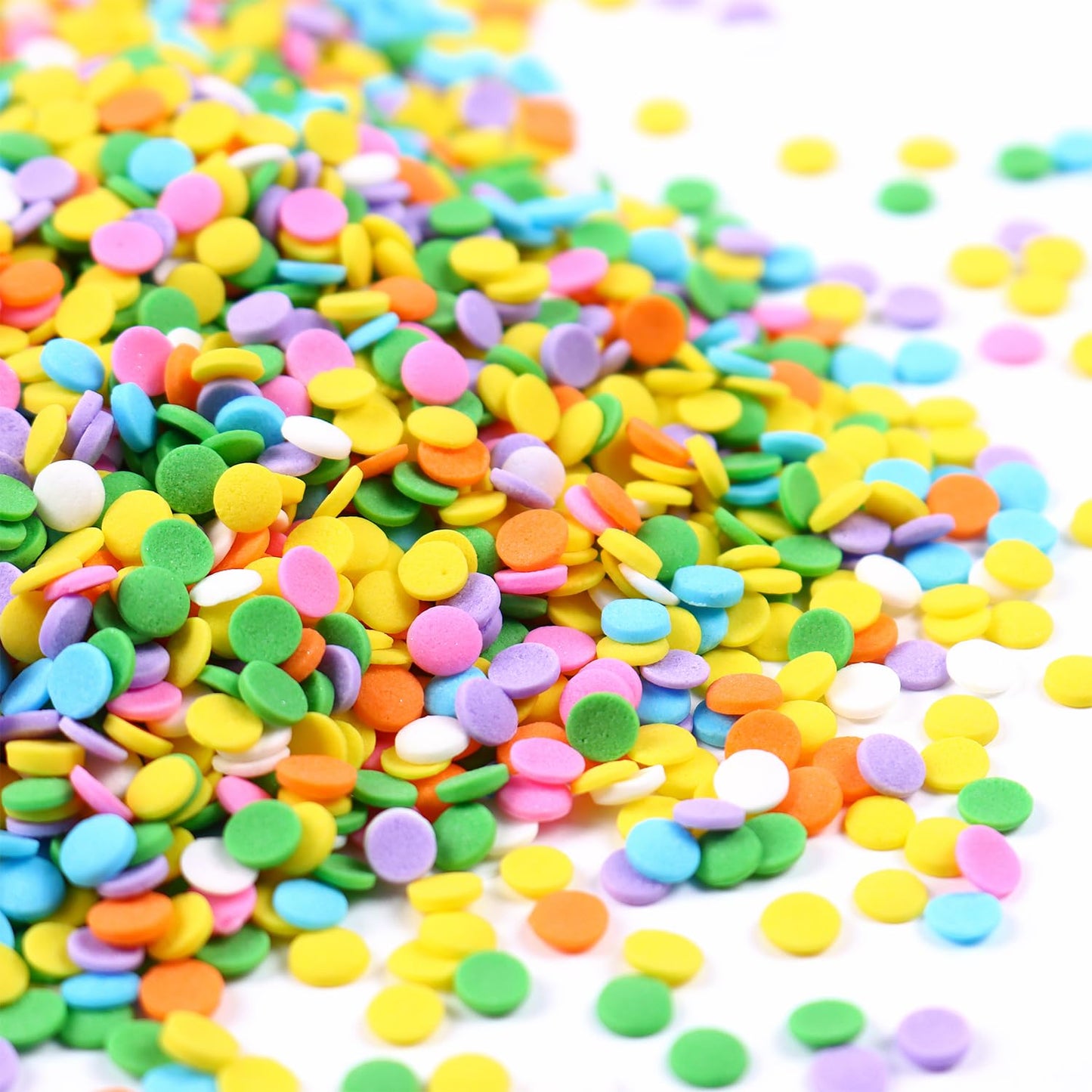 Easter Sprinkles For Cake Decorating Edible Rainbow Confetti Yellow Green Blue Pastel Sprinkles Mix 7 Ounce For Cookies Chocolat