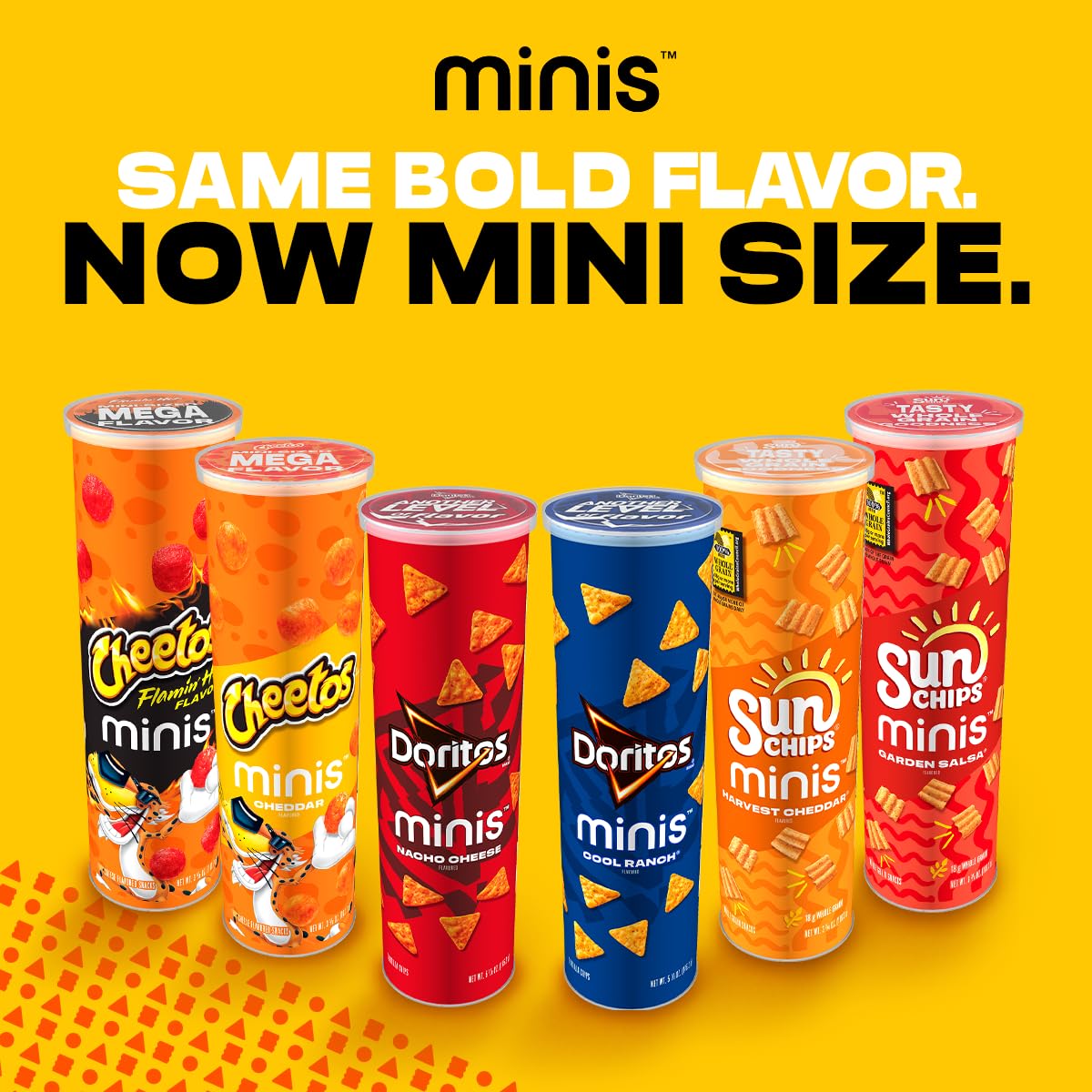 Sunchips Minis, Harvest Cheddar Whole Grain Chips, 3.75 Oz Canister