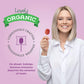 Lovely Candy Co. Organic Lollipops, Individually Wrapped, 7Oz (6-Pack) | Vegan, Gluten-Free, Non-Gmo, No Artificial Colors Or Flavors | Mango, Strawberry, Grape & Pomegranate