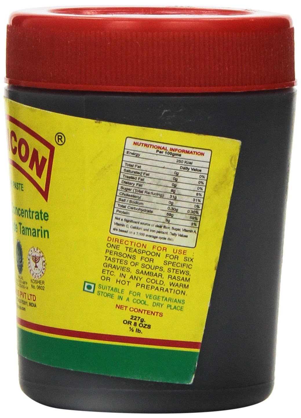 Tamicon Tamarind Concentrate - Authentic Sweet & Sour Tamarind Paste for Curries, Dips & Soups, 7.05 Oz (Pack of 1)