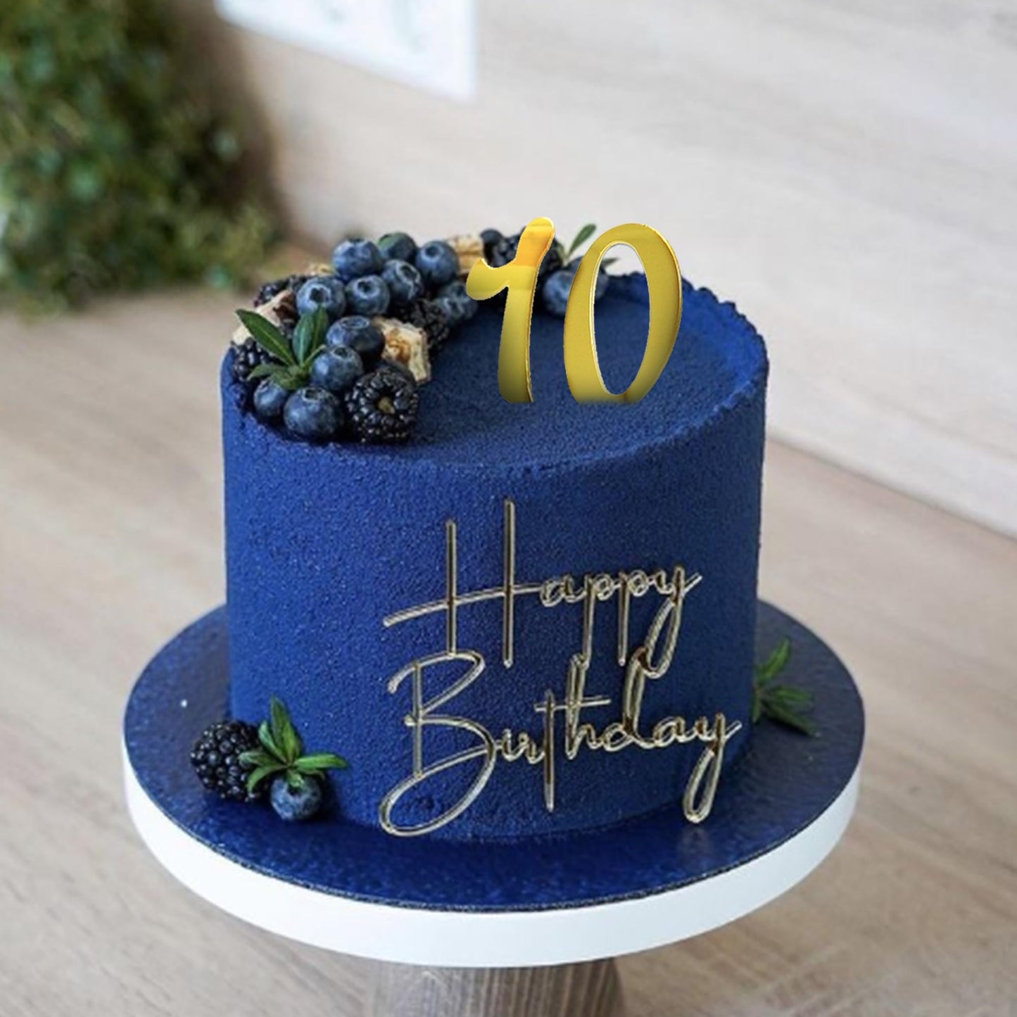 Acrylic Number Cake Topper Diy Cupcake Toppers With 0-9 Numbers Letter Mirrored Gold Picks For Wedding Cake Decorations Happy Bi