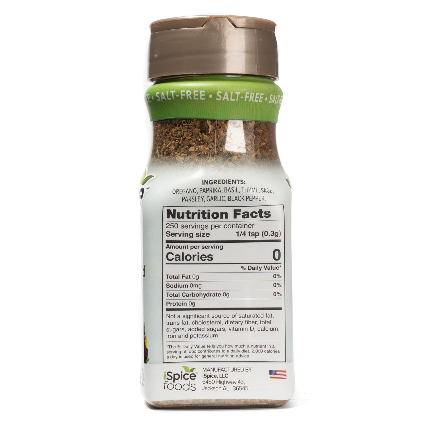 iSpice Wellness Salad Seasoning, Salt-Free & Sugar-Free, 2.65 Ounce, All Natural, Ready to Use