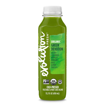 Evolution Fresh Organic Green Devotion - Cold-Pressed Vegetable & Fruit Juice Blend - Excellent Source Of Vitamin K - 15.2 Fl Oz
