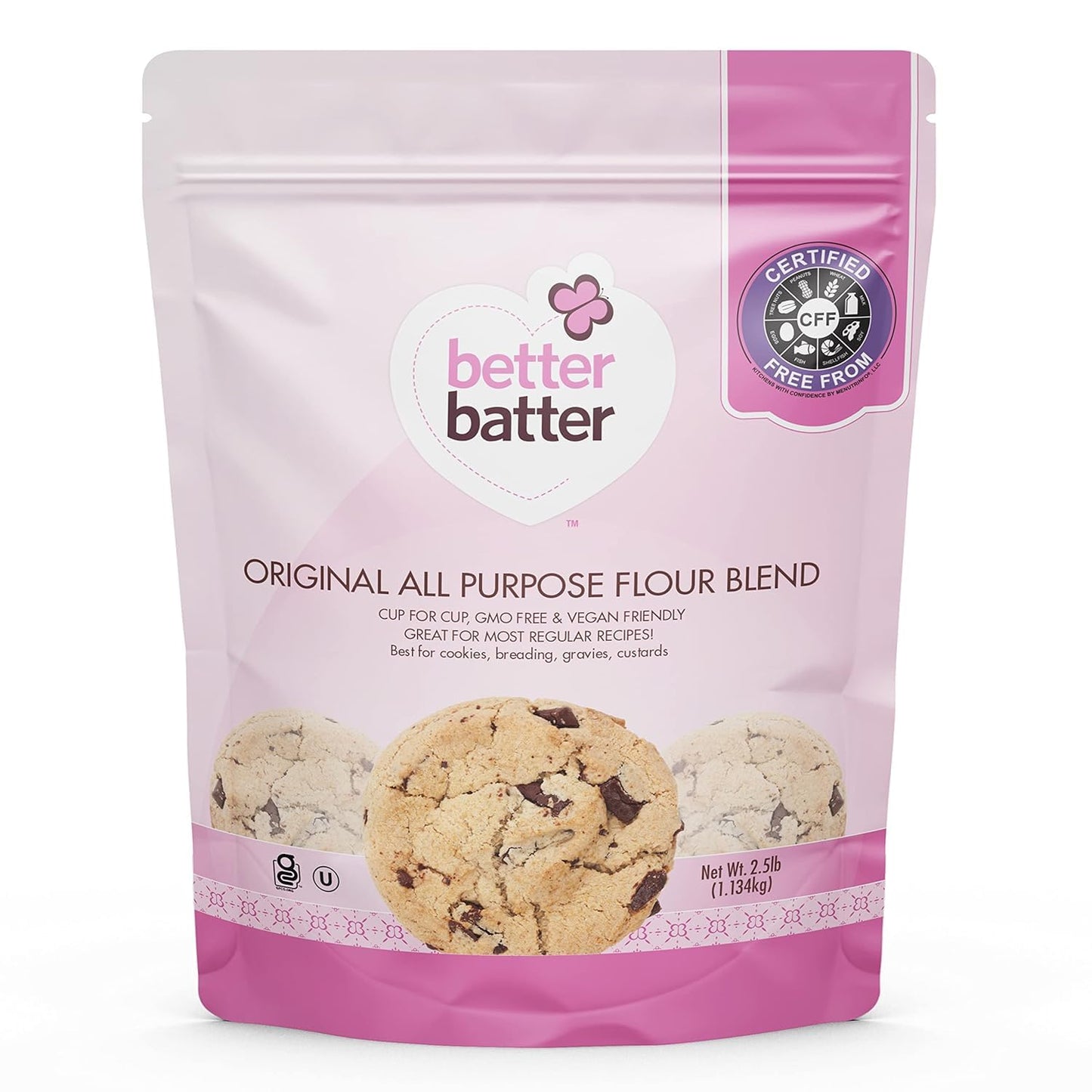 Better Batter Original Blend Multipurpose Certified Gluten-Free Flour, Top 8 Allergen Free, Cup for Cup Baking Alternative to Or