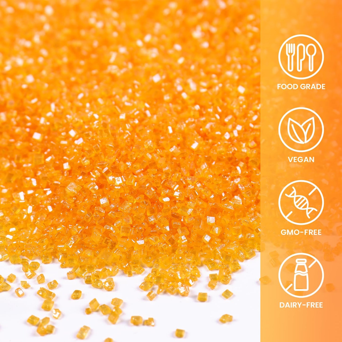 Yellow Sprinkles For Cake Decorating, 4.02Oz Yellow Sanding Sugar Sprinkles, Edible Glitter Sprinkles For Cupcake Toppers Baking