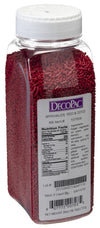 Decopac Red Sprinkles | Extra Large 26Oz Pack | Cake Sprinkle Mix, Fancy Sprinkles For Cake Decorating, Handheld Container, Candy Sprinkles, Cake Sprinkles - Red
