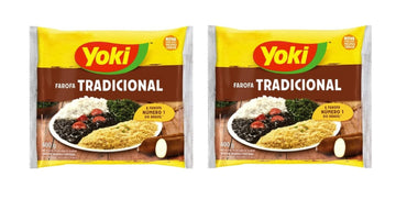 Yoki Seasoned Cassava Flour Oz Farofa De Mandioca Pronta Temperada 400G Pack, 14 Ounce, (Pack Of 2)