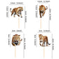 Ercadio 24 Pack Leopard Cupcake Toppers Leopard Cupcake Picks Animal Cupcake Picks Leopard Birthday Cupcake Decorations For Baby