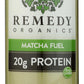 Remedy Organics Protein | Matcha Fuel 12 FL Oz | Plant Based Protein Shakes, Ready To Drink | Organic, Gluten Free, Dairy Free, 