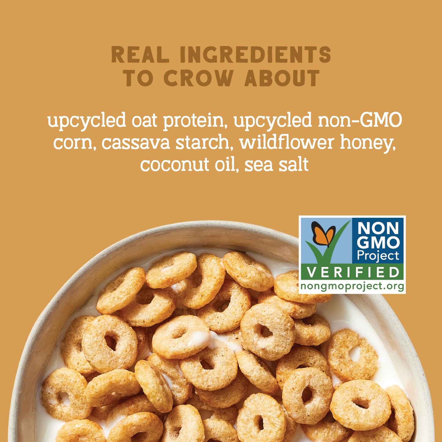 Seven Sundays Oat Protein Cereal, Simply Honey, 8 Oz Bag (Pack of 6), Gluten Free, 5g Upcycled Protein, 0g Refined Sugar, Crunch