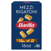 Barilla Mezzi Rigatoni Pasta, 16 oz. Box - Non-GMO, Made with Durum Wheat Semolina - Kosher Certified