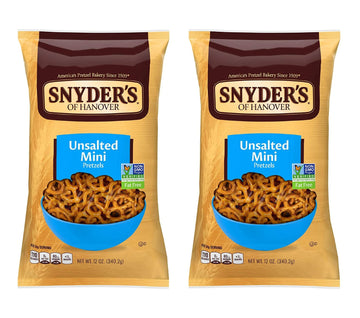 Snyder s of Hanover Mini-Unsalted Pretzel - 12 oz - 2 pk